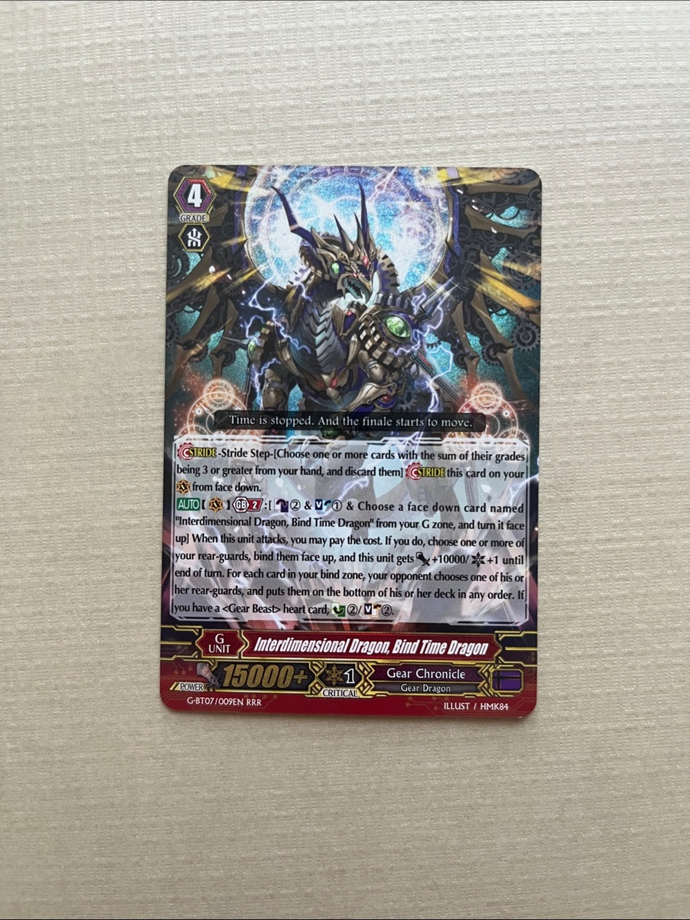 Interdimensional Dragon, Bind Time Dragon - Vanguard Trading Card